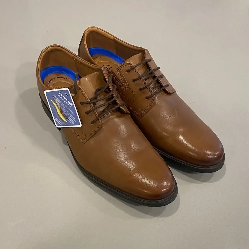 NWT Clarks Whiddon Men's Leather Oxford Shoes Extreme Comfort - 10